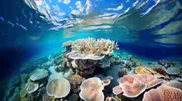 Free photo coral bleaching threat sealife