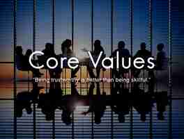 Free photo core values goals mission business purpose concept