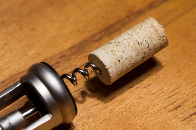 Corkscrew with a cork