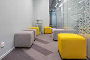 Free photo corner of the open office space with a modern interior design