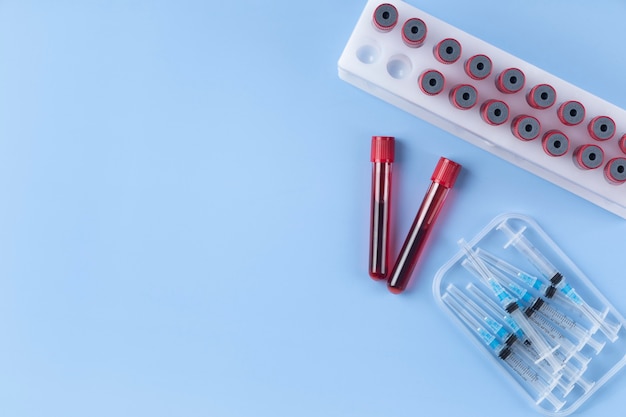 Free Photo coronavirus blood samples assortment in lab