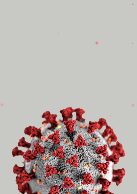 Coronavirus on a gray background