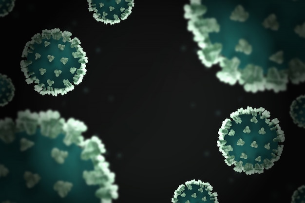 Coronavirus infection background with copy space