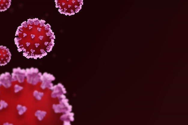 Foto gratuita sfondo di infezione da coronavirus con spazio di copia