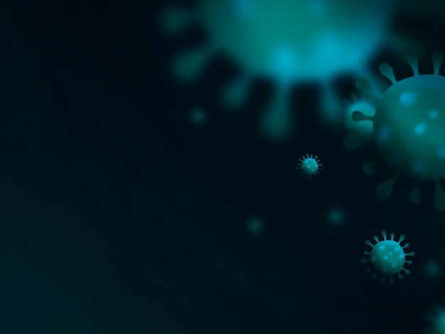 Coronavirus infection background with copy space
