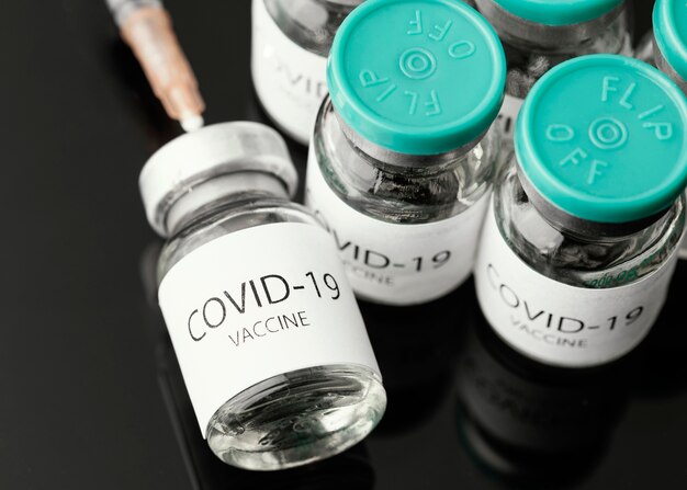 Coronavirus vaccine bottle assortment