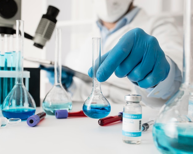 Coronavirus vaccine composition in lab