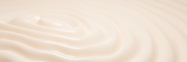 Cosmetic cream wavy background 3d render