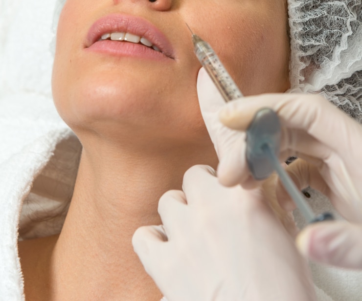 Free Photo cosmetic injection closeup