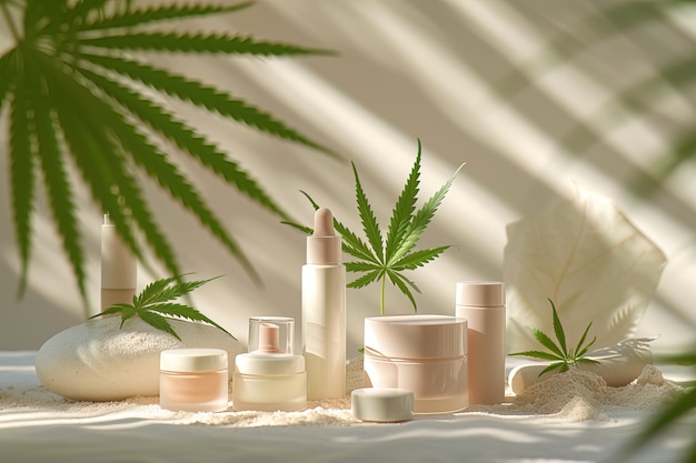 Cosmetic item with marijuana leaves