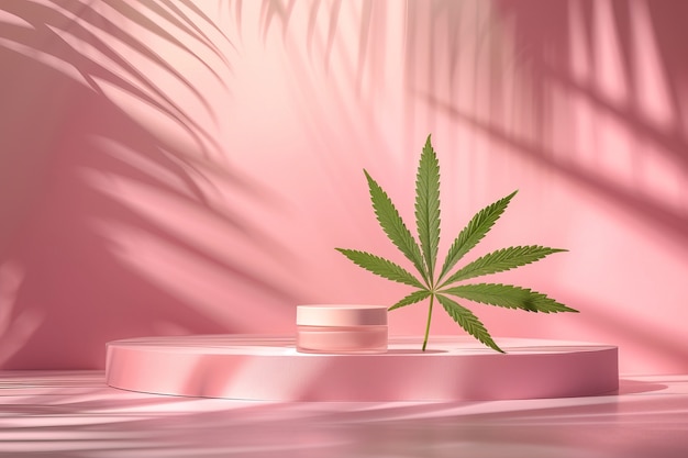 Cosmetic item with marijuana leaves