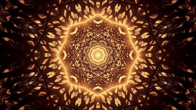 Cosmic Background with Golden Neon Laser Lights – Free Download