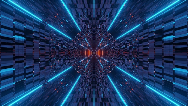 cosmic environment with colorful neon laser lights
