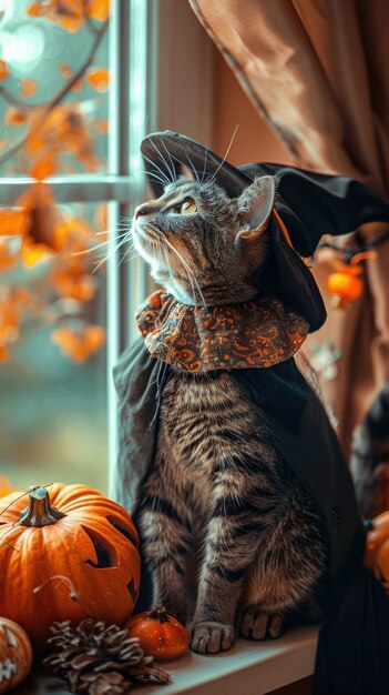 costumed cat for halloween