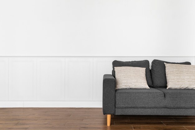 枕のインテリアデザインのソファ