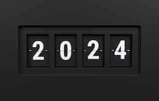 Free photo countdown numbers 2024 happy new year