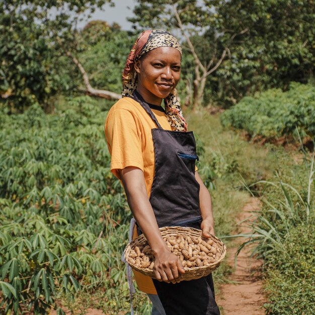 Countryside worker out in the field