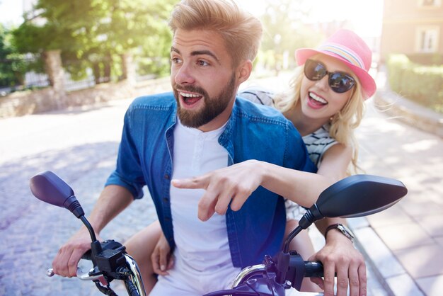 Couple amazed with wonderful places
