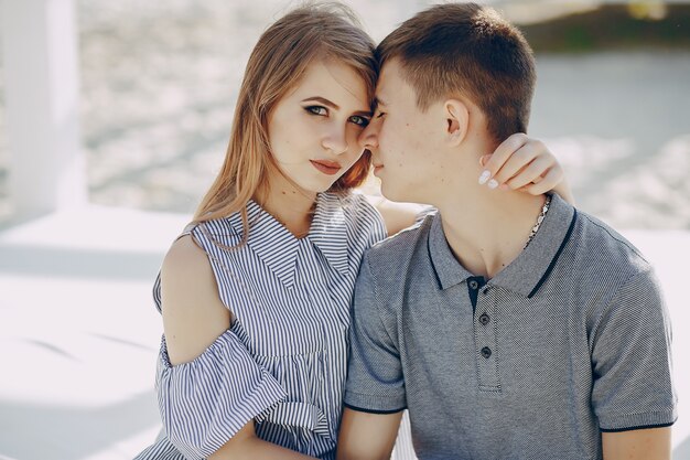 couple in a beach