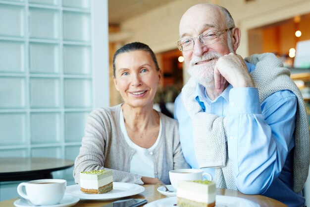 Couple in cafe