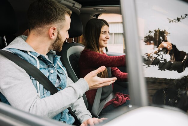 Couple in car