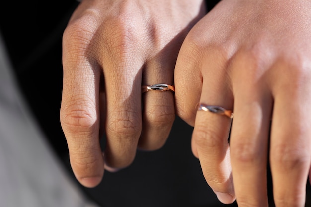 Couple celebrating engagement together