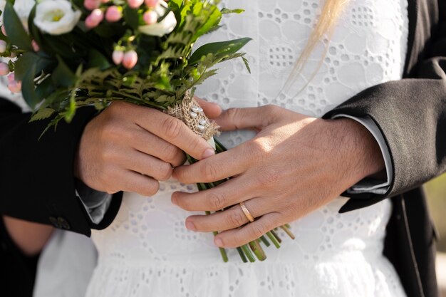 Couple celebrating engagement together