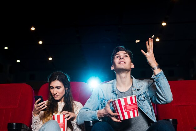 Couple in cinema