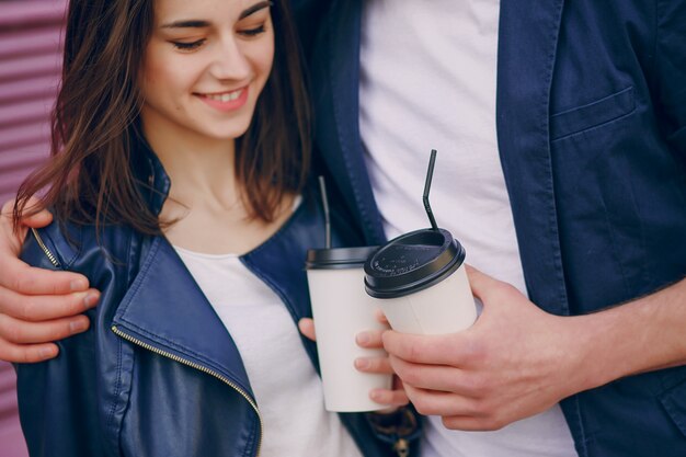 couple in city