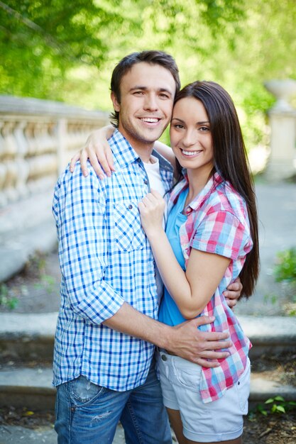 Couple enjoying a sunny day