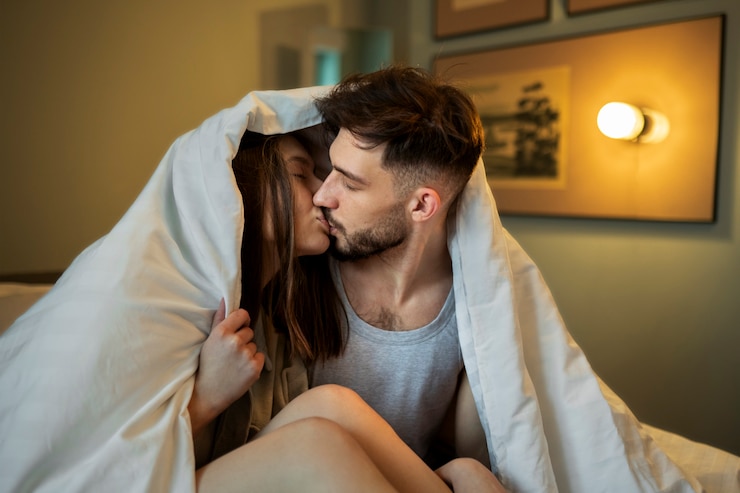 Free Photo couple enjoying their intimacy moments