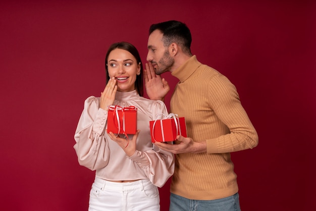 Couple enjoying valentines day celebration