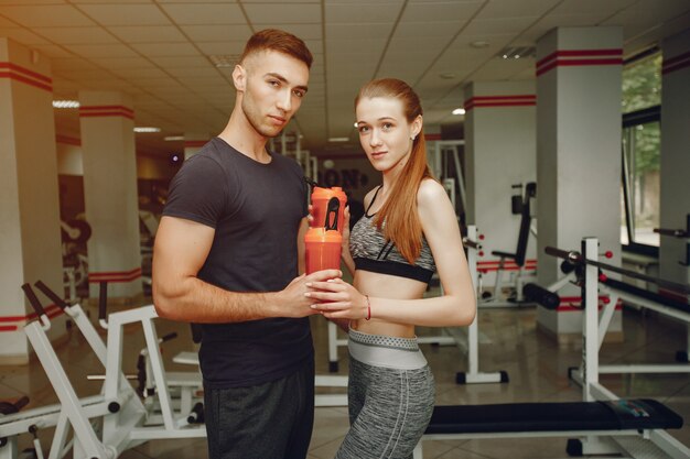 Couple in a gym