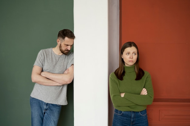 Free photo couple having communication problems