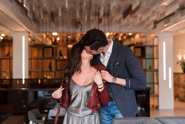 Couple having dinner at a restaurant