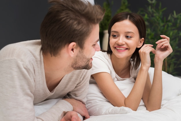 Free photo couple having a tenderness moment