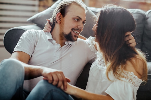 Couple at home