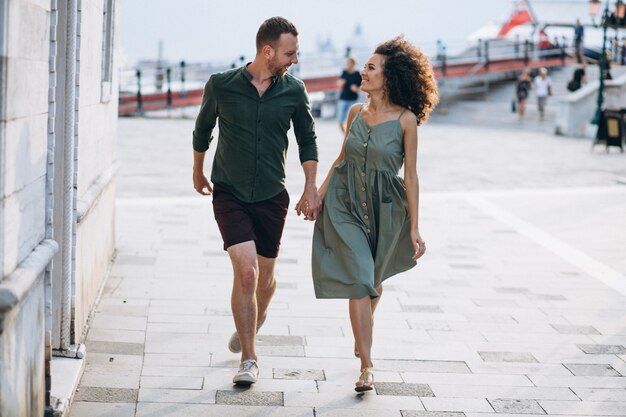 Couple on honeymoon in Venice