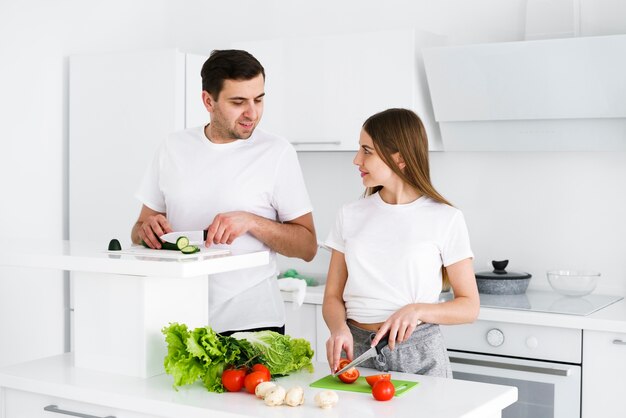 Couple in kitchen