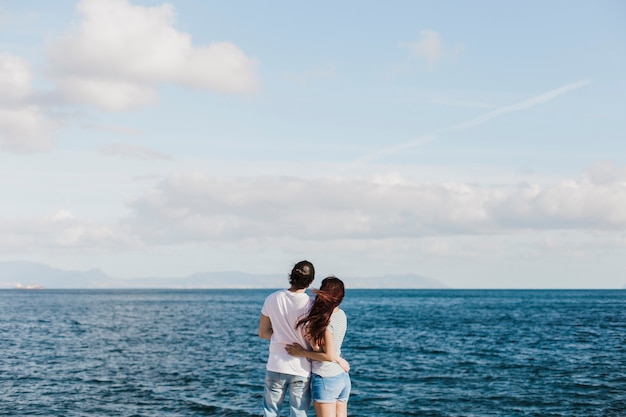 Couple looking at the sea