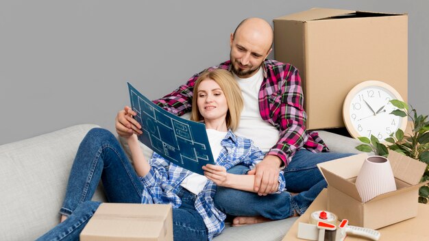 Couple moving to a new house