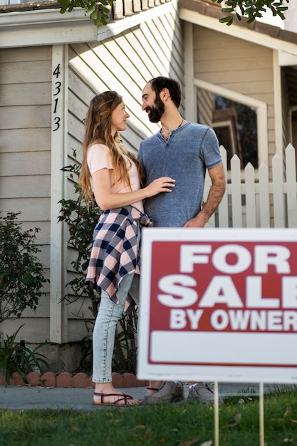 Couple moving in new house