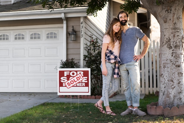 Couple moving in new house