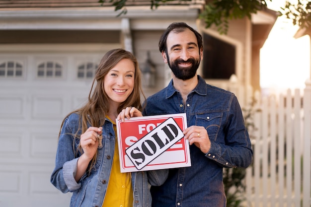 Couple moving in new house