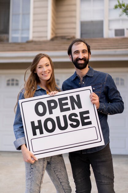 Couple moving in new house