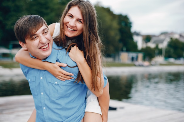 Couple near river