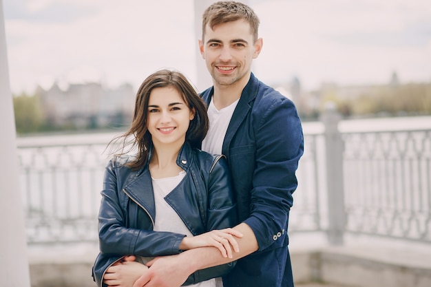 couple near river