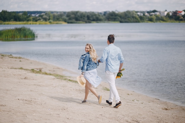 couple near water