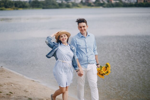 couple near water