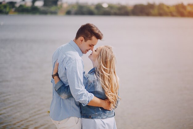 couple near water